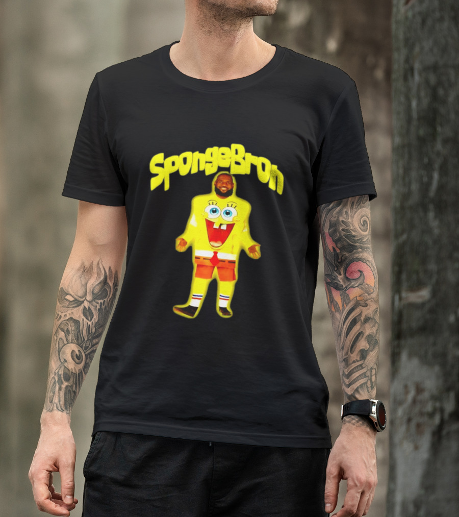SpongeBron LeBron James Los Angeles Lakers T-Shirt