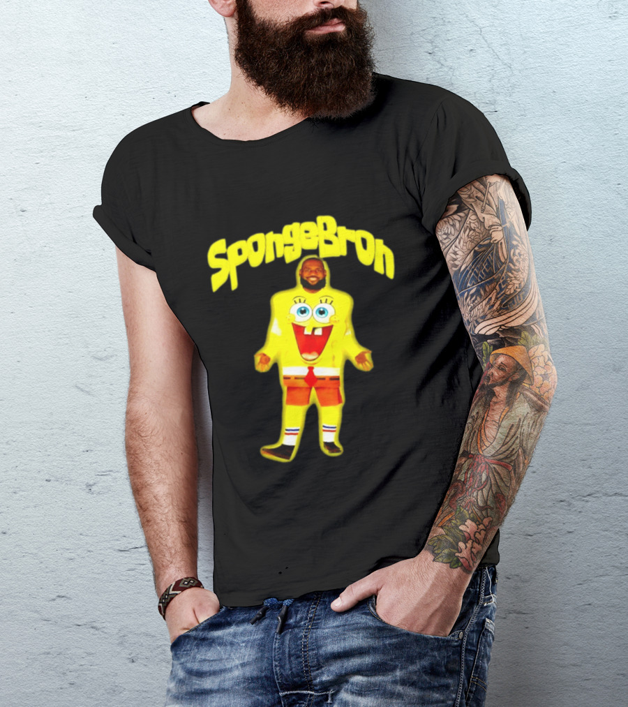 SpongeBron LeBron James Los Angeles Lakers T-Shirt