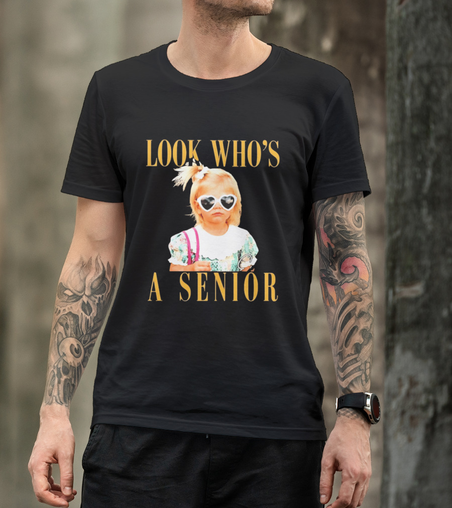 Look Who's A Senior Heart Sunglasses Little Girl Senior Graduation T-Shirt