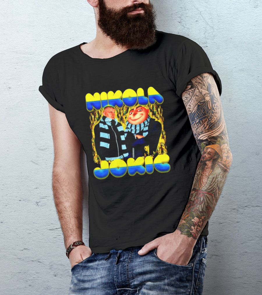 Nikola Jokic Denver Nuggets Gru Minions Scarf T-Shirt