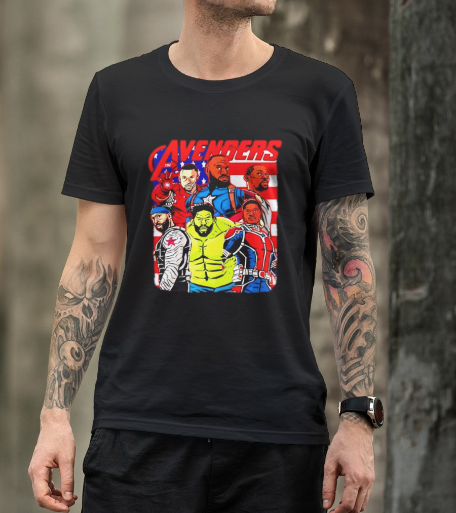 Avengers Basketball Superstars LeBron James Stephen Curry Kevin Durant Anthony Davis Hulk Ant Man T-Shirt