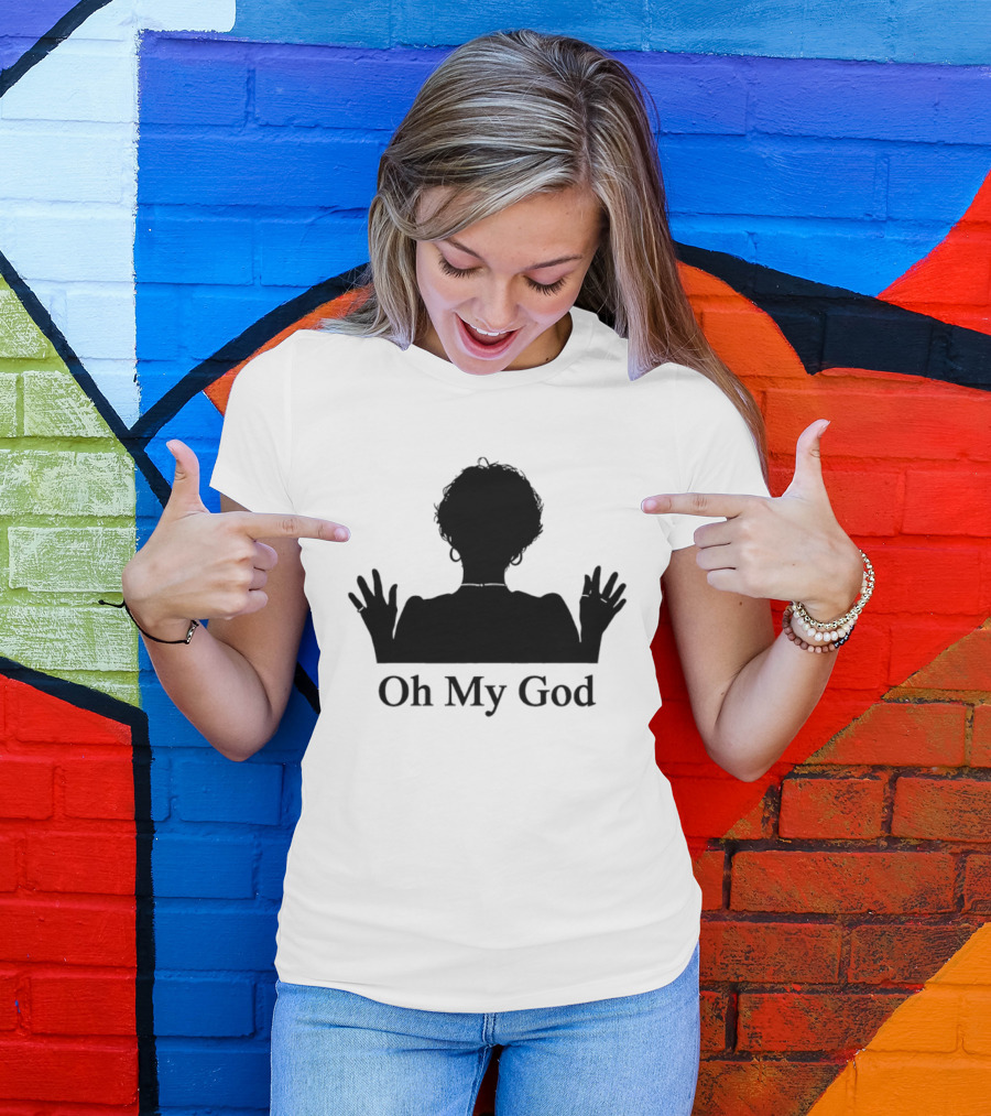 Oh My God Silhouette Hands Up Expression T-Shirt