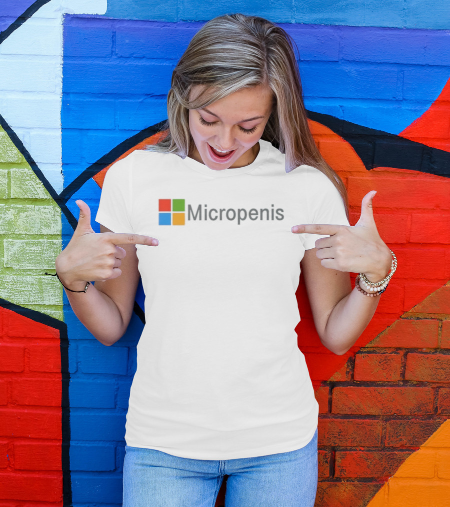 Micropenis Text With Microsoft T-Shirt
