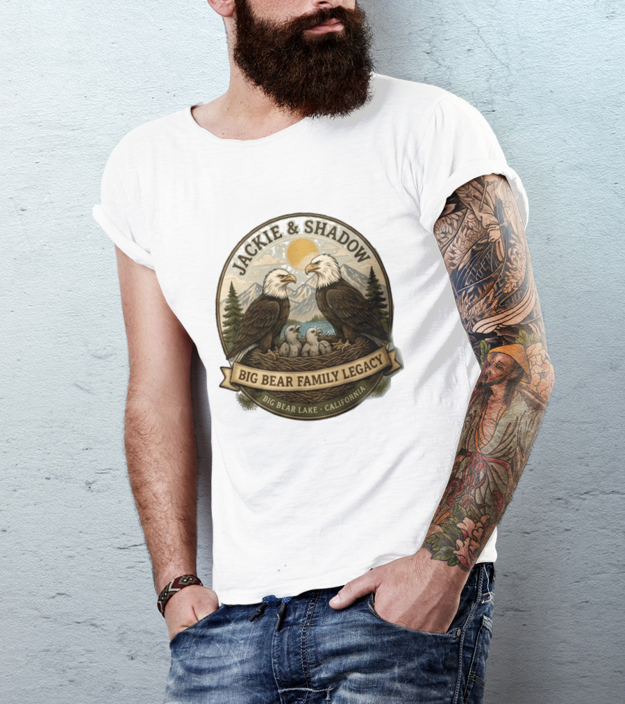 Jackie & Shadow Big Bear Family Legacy Big Bear Lake California Bald Eagles T-Shirt
