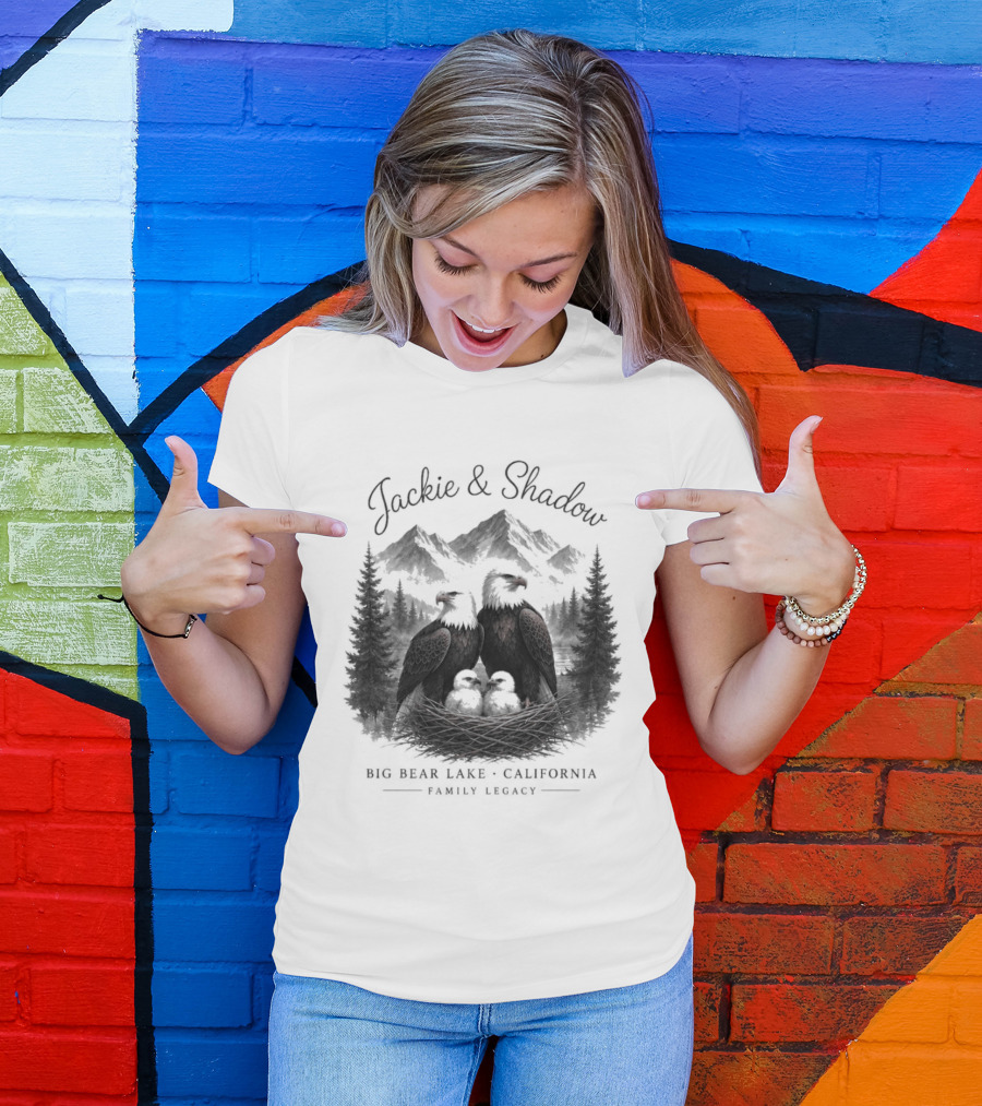 Jackie And Shadow Bald Eagles Big Bear Lake California Family Legacy T-Shirt