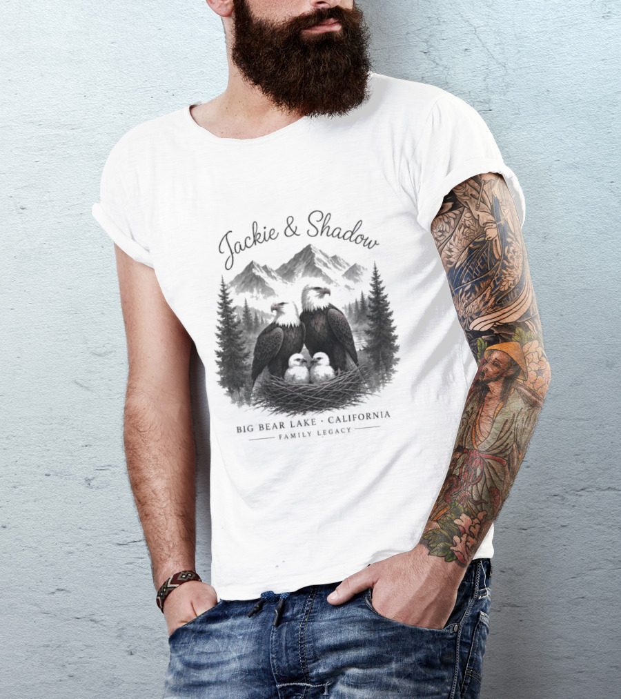 Jackie And Shadow Bald Eagles Big Bear Lake California Family Legacy T-Shirt
