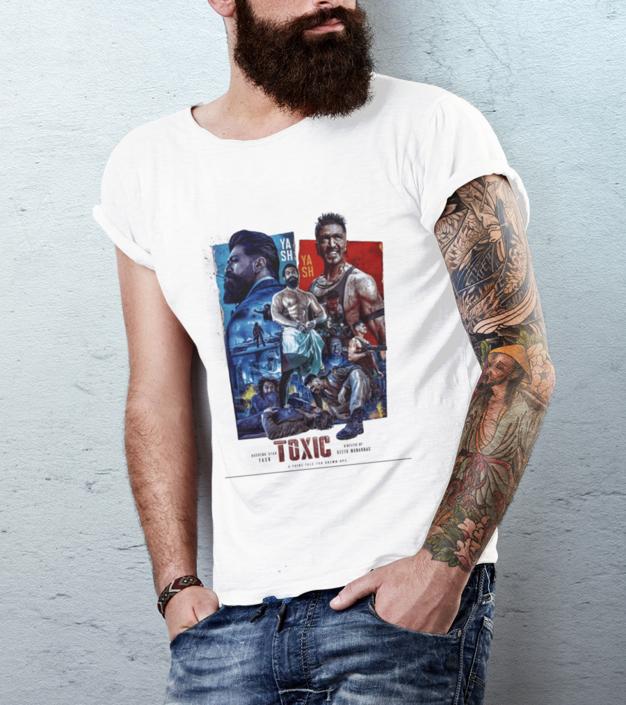 Yash Toxic A Fairy Tale For Grown Ups Rugged Warrior Action Adventure T-Shirt