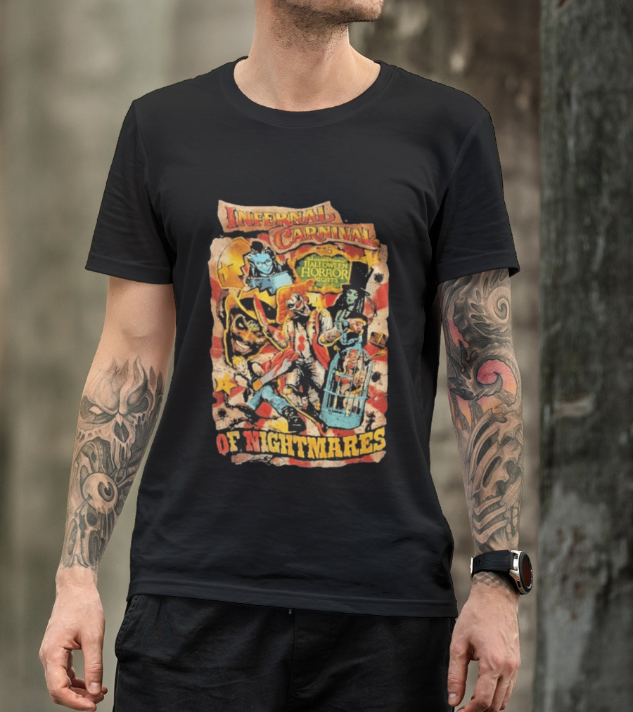 Infernal Carnival Halloween Horror Nights Of Nightmares 2026 T-Shirt