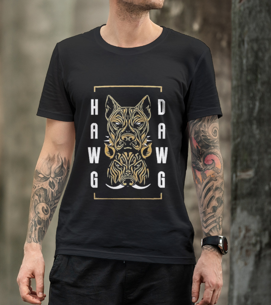 Hawg Dawg Pitbull Boar Two Faced Canine T-Shirt
