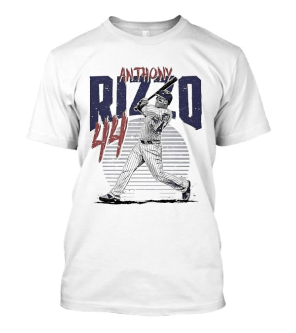 Anthony Rizzo 44 Chicago Cubs Slugger Baseball Swing T-Shirt