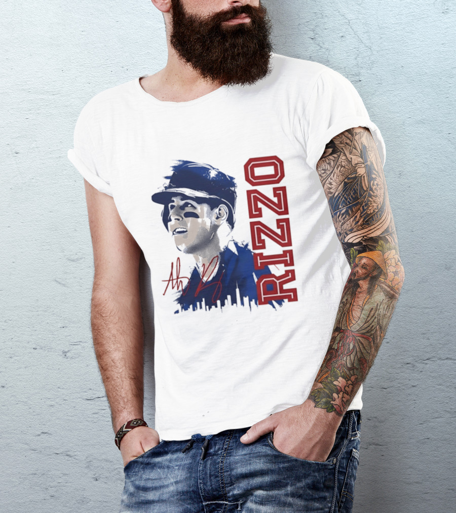 Anthony Rizzo Cubs Splatter Illustration Rizzo T-Shirt