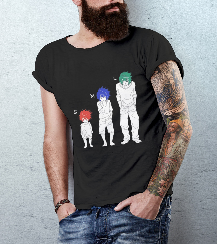 S M L Beyond Birthday Mello L Lawliet Colorful T-Shirt