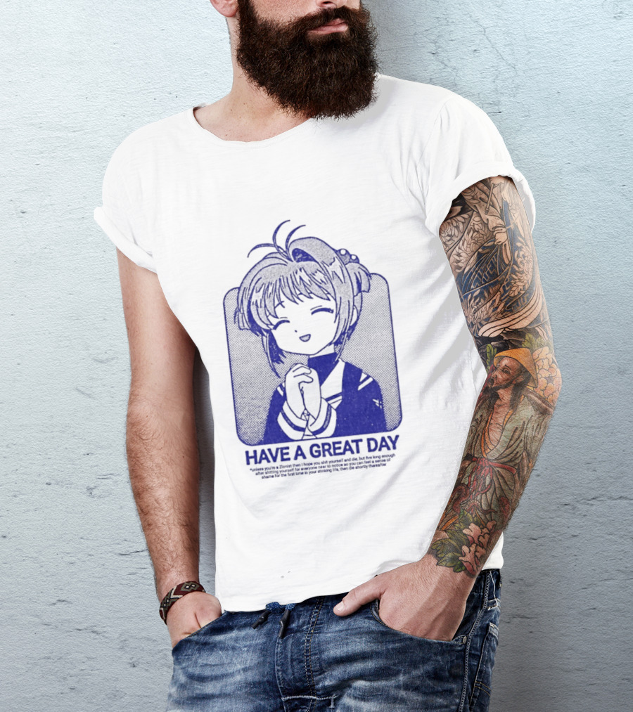 Have A Great Day Sakura Kinomoto Anime Cardcaptor Look T-Shirt