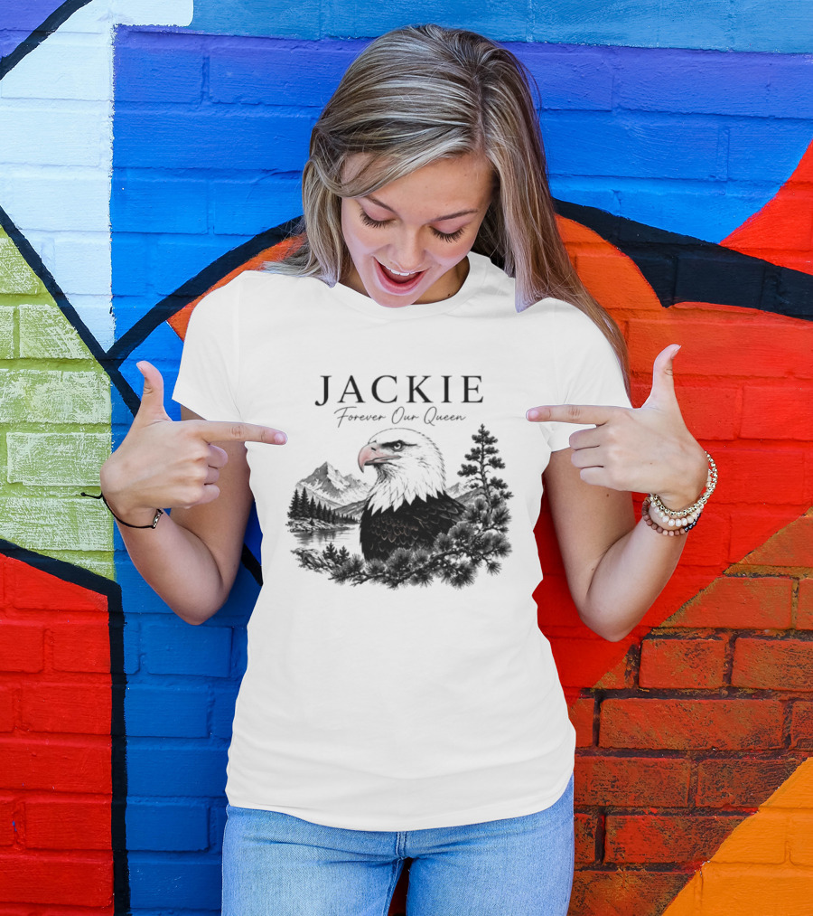 Jackie Forever Our Queen Eagle Mountain Landscape T-Shirt