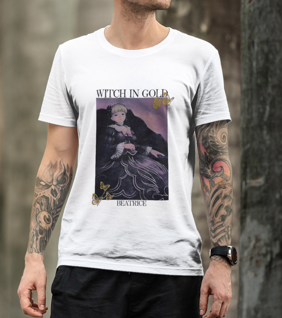 Witch In Gold Beatrice Butterflies Umineko When They Cry T-Shirt