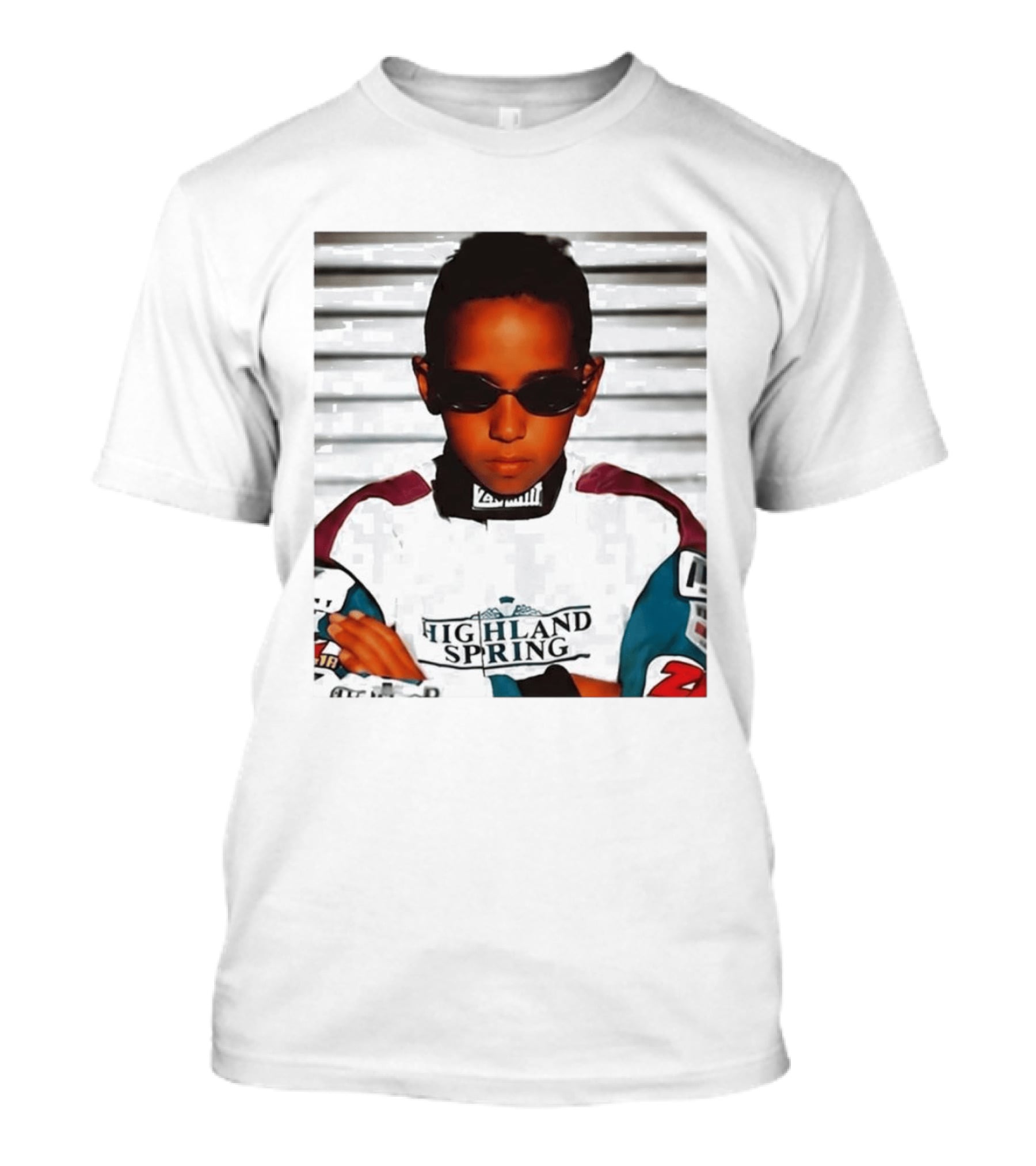 Lewis Hamilton Highland Spring Racing Attire Youthful Champion T-Shirt