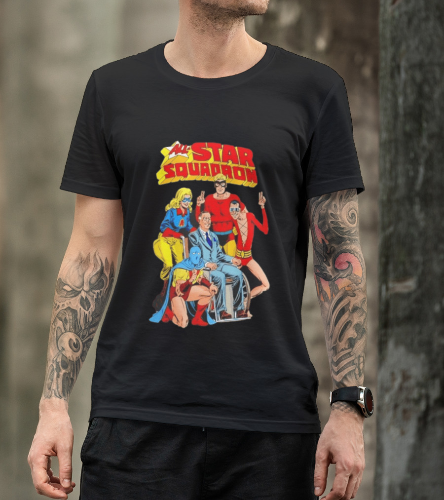 All Star Squadron DC Comics Superhero Team Cover T-Shirt
