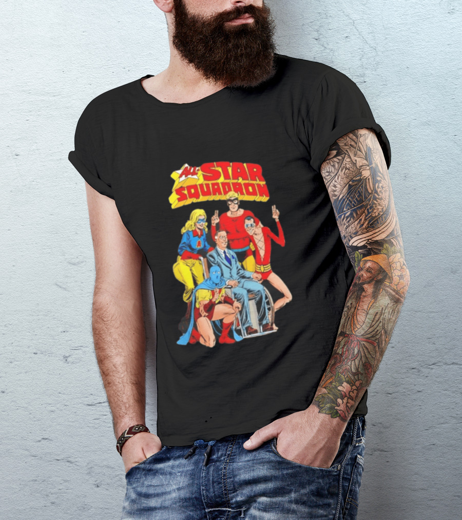 All Star Squadron DC Comics Superhero Team Cover T-Shirt