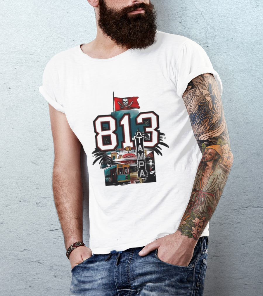 Tampa Bay Buccaneers 813 Day Raise The Flags Established 1976 Two Sided T-Shirt