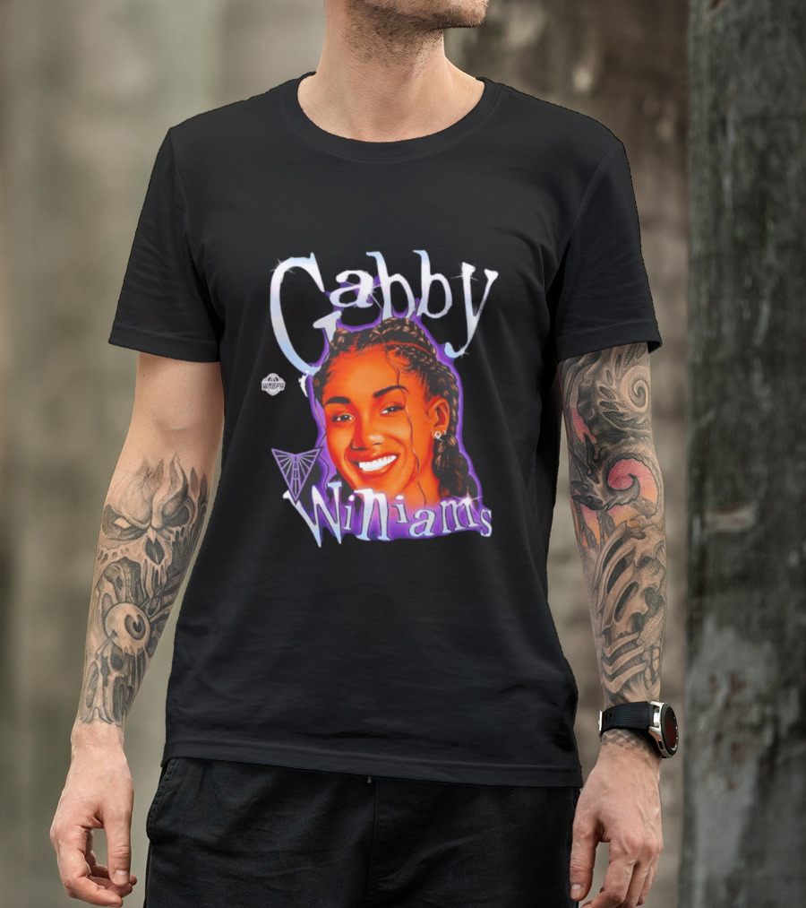 Gabby Williams WNBA Basketball Gabby Williams Text And Sketch T-Shirt