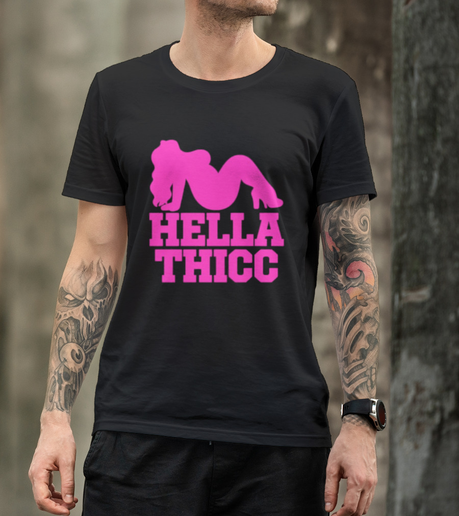 Hella Thicc Curvy Body Positive Pink T-Shirt