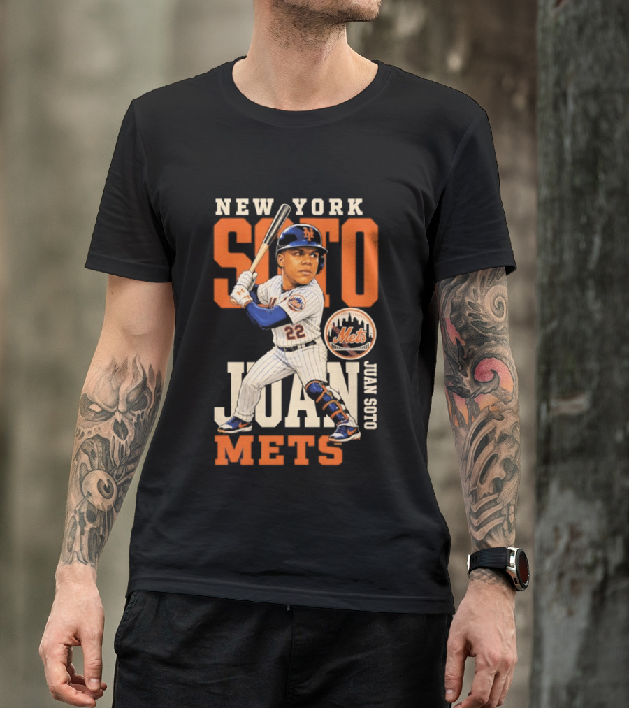 New York Mets Juan Soto 2026 MLB Season Caricature Mets T-Shirt
