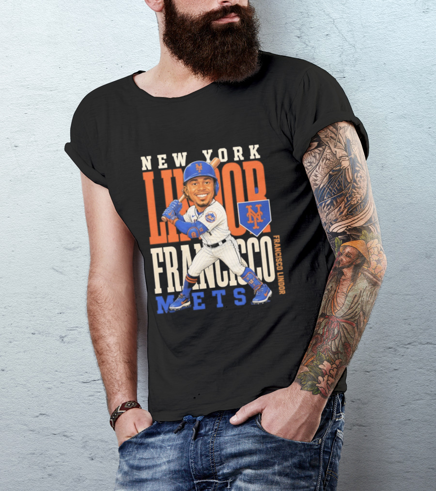 New York Mets Francisco Lindor Character 2026 MLB Season T-Shirt