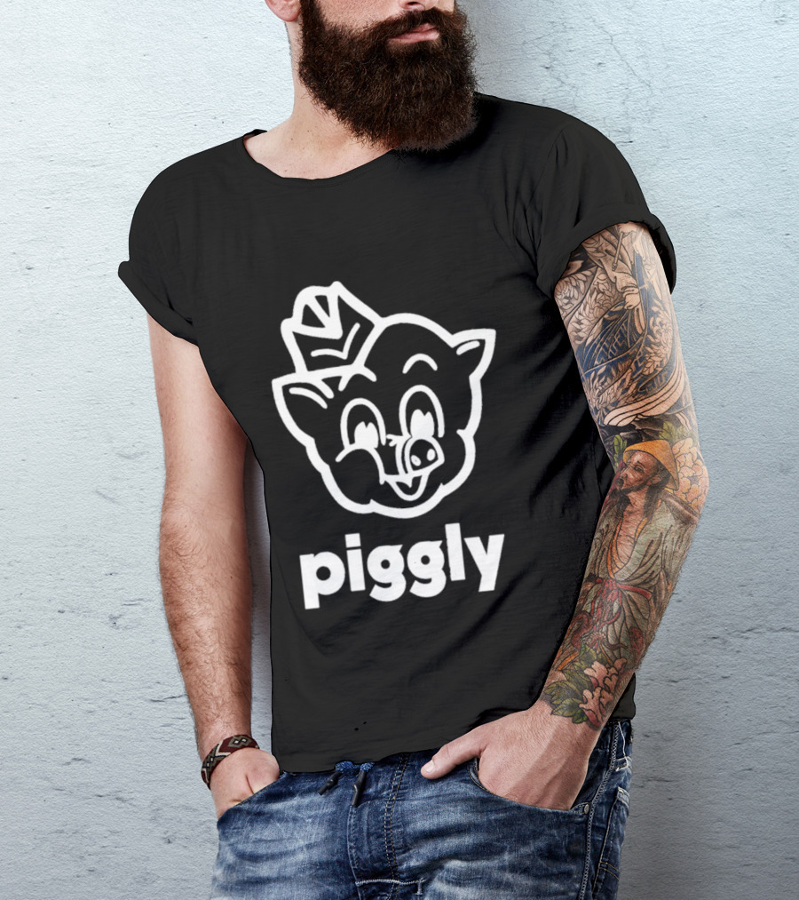 Piggly Wiggly Vintage Cartoon Mascot Retro Grocery T-Shirt