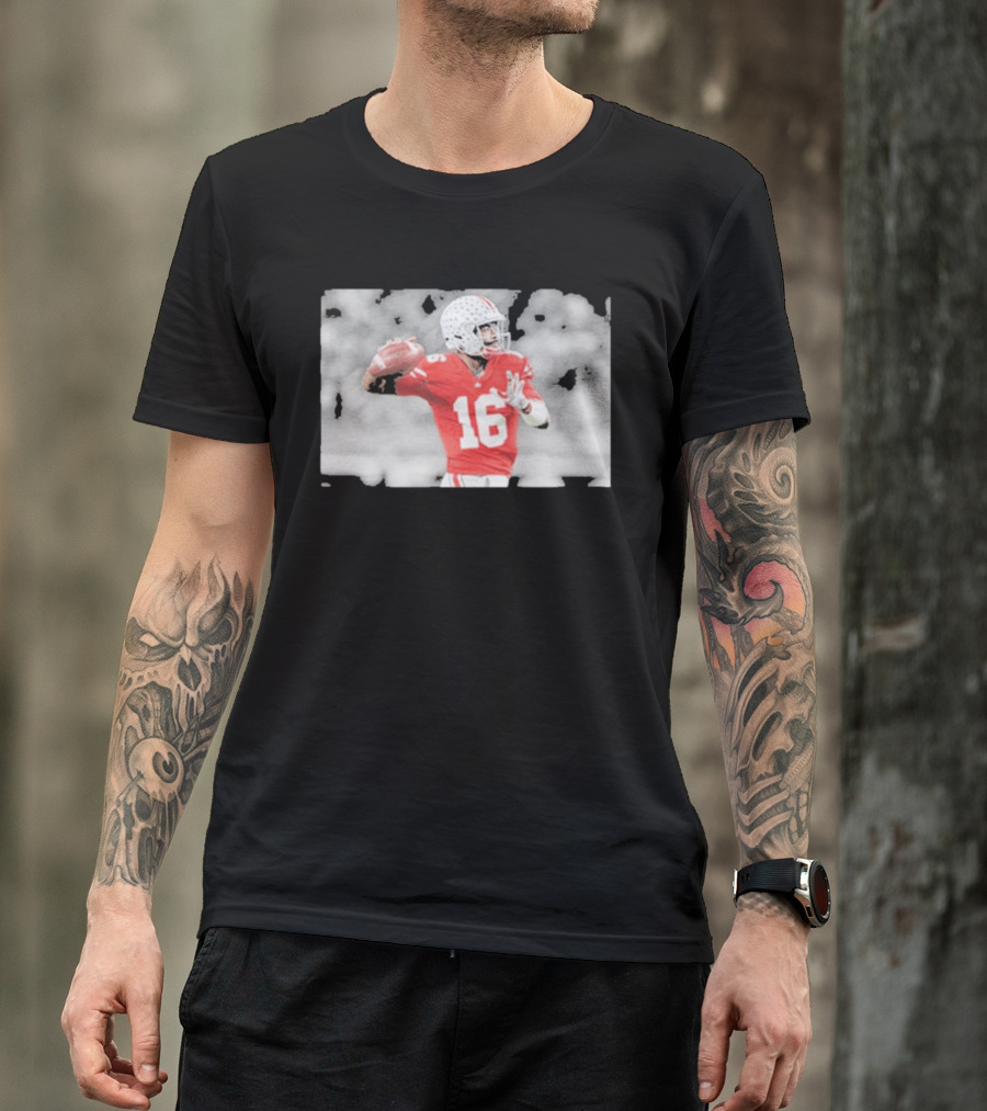 J.T. Barrett Ohio State Buckeyes #16 Football Quarterback Legend T-Shirt