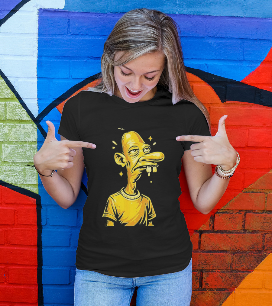 Neegy Manny Gold Statue Cartoon Character Original T-Shirt