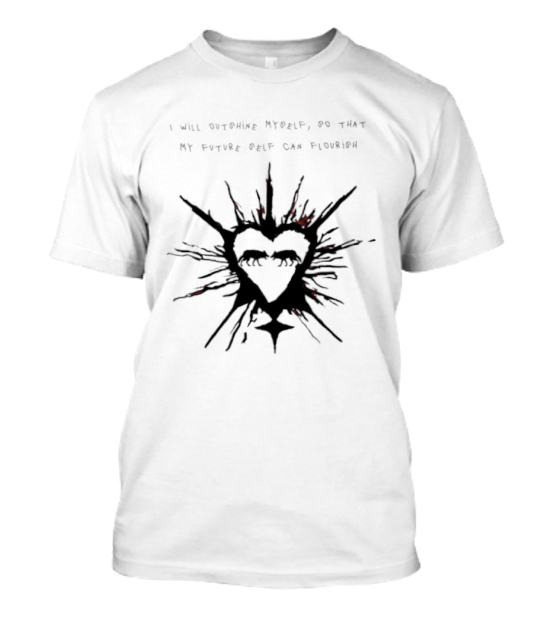 I Will Outshine Myself So That My Future Self Can Flourish Heart And Starburst T-Shirt