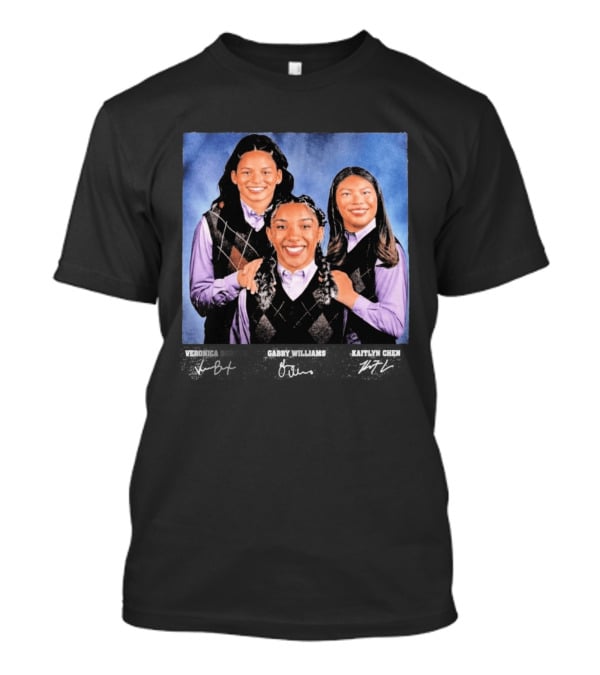Veronica Burton Gabby Williams Kaitlyn Chen Step Brothers Argyle Sweater Purple T-Shirt