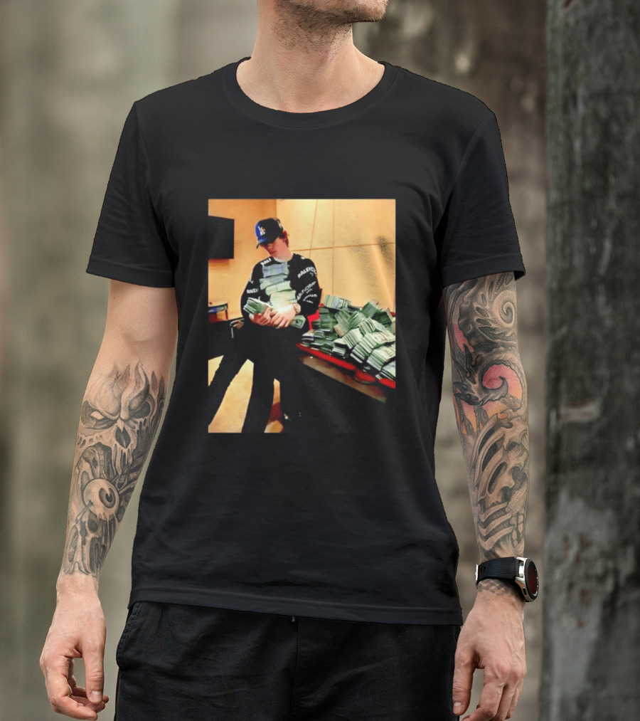 Balenciaga Black Long Sleeve With RALEC And Los Angeles Cap T-Shirt