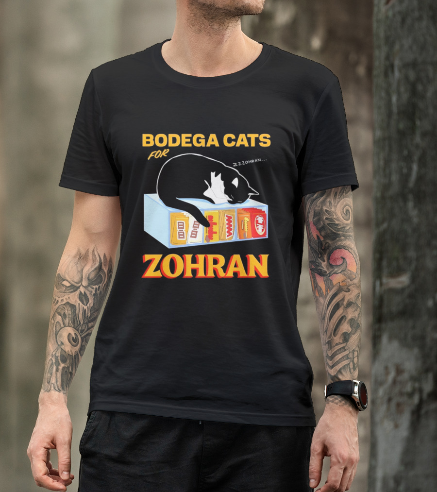 Bodega Cats For Zohran Cat Snack Kitty ZZZohran T-Shirt
