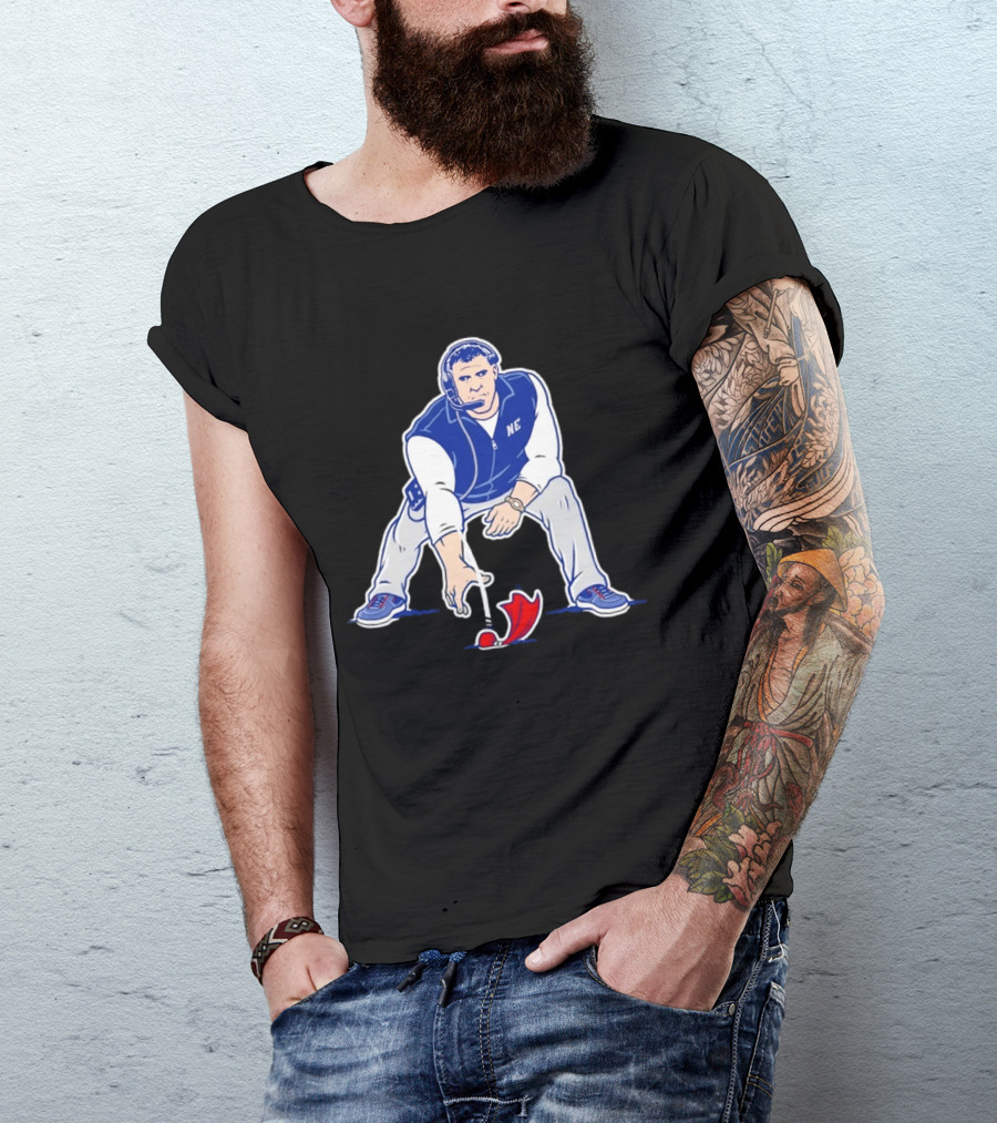 New England Patriots NE Coach Three Point Stance T-Shirt