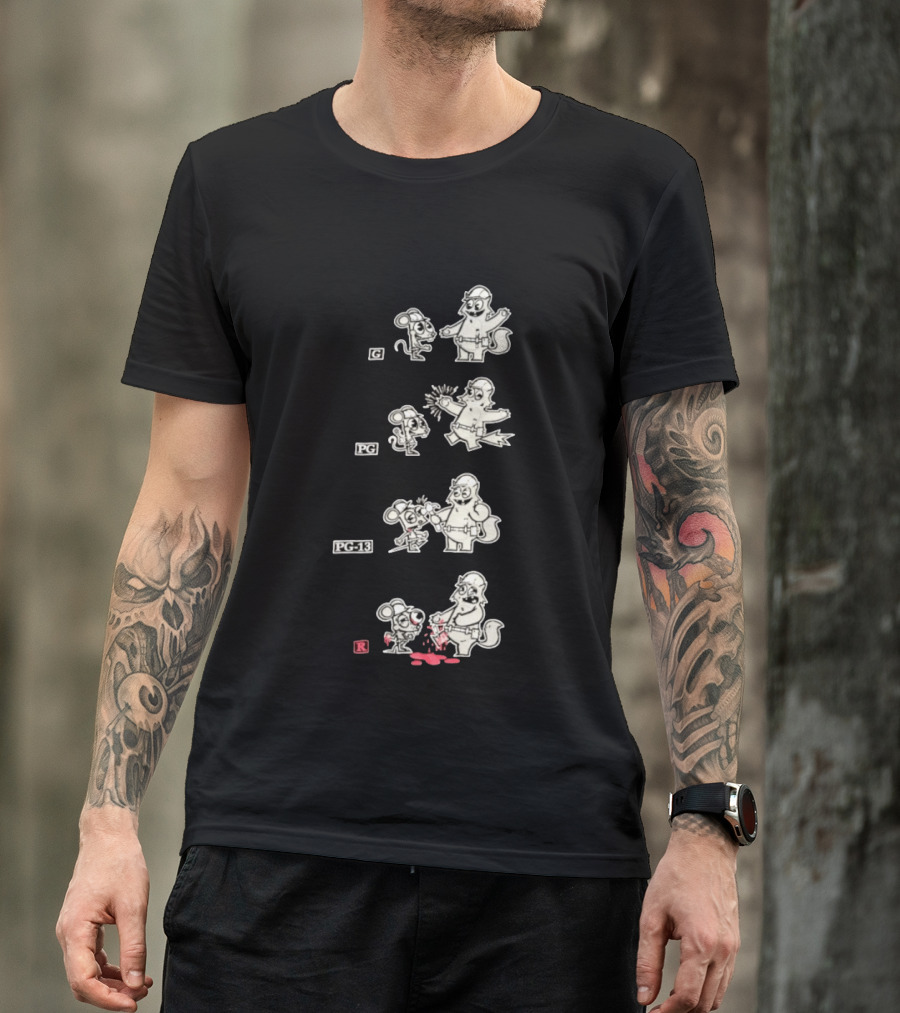 G PG PG 13 R Happy Tree Friends Cartoon Violence Sequence T-Shirt