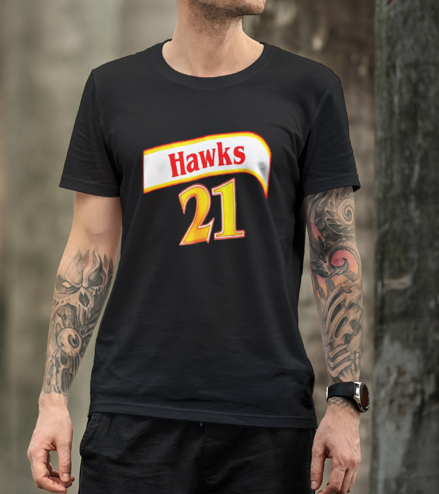 Hawks 21 Basketball Jersey NBA Team Edition T-Shirt
