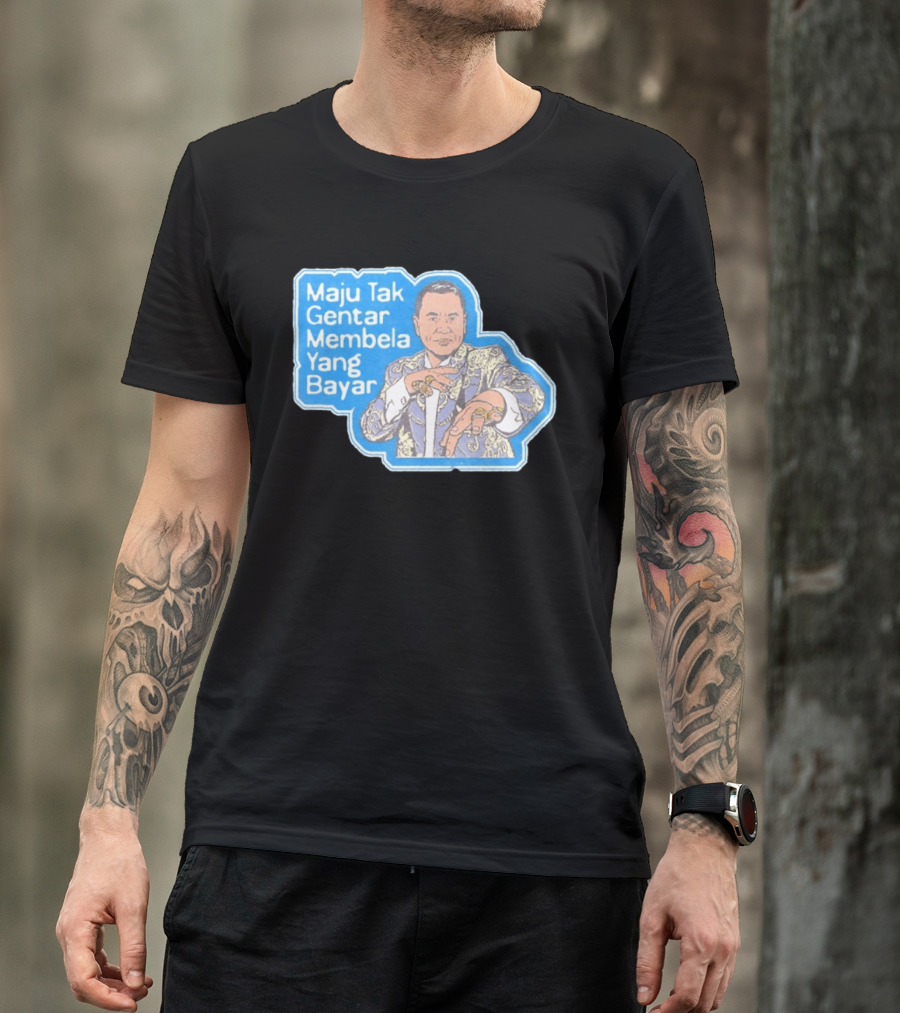 Maju Tak Gentar Membela Yang Bayar Indonesia Iconic Suit Pose T-Shirt