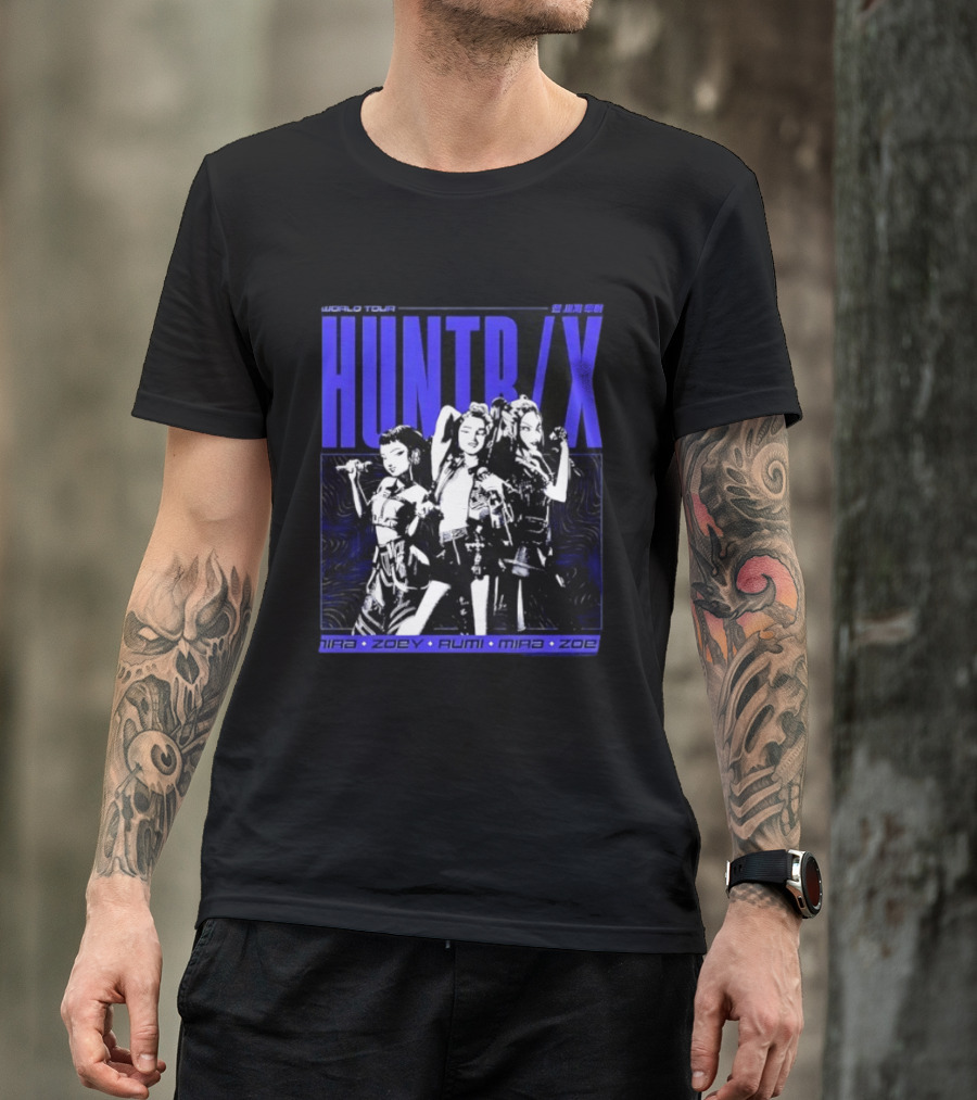 HUNT X World Tour Nira Zoey Rumi Mira Zoe Blue T-Shirt