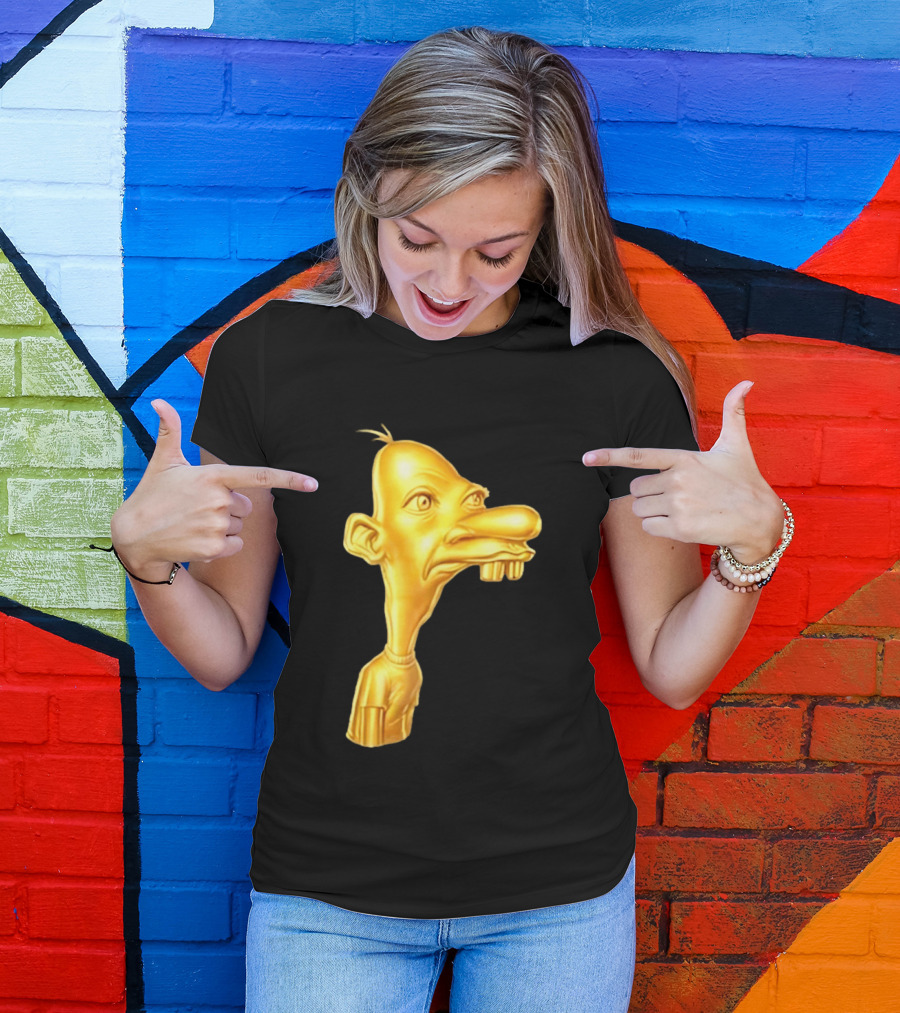Neegy Meme Cartoon Golden Head T-Shirt