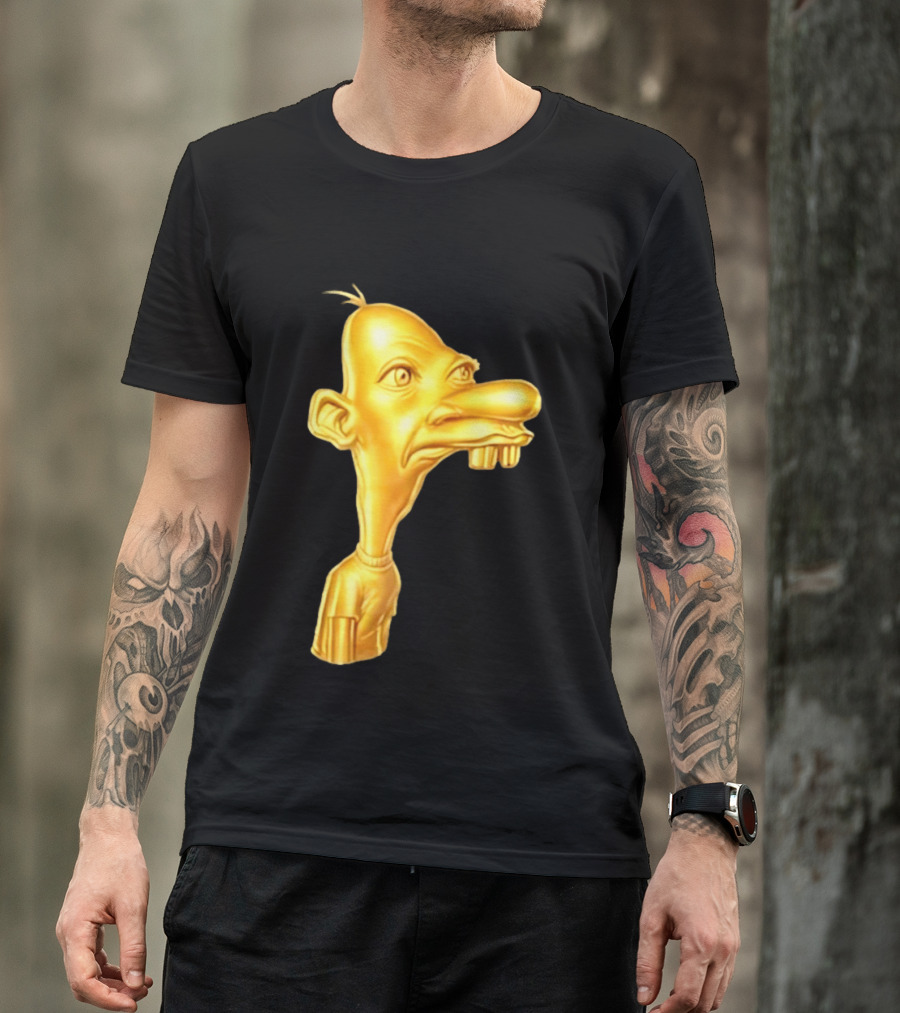 Neegy Meme Cartoon Golden Head T-Shirt