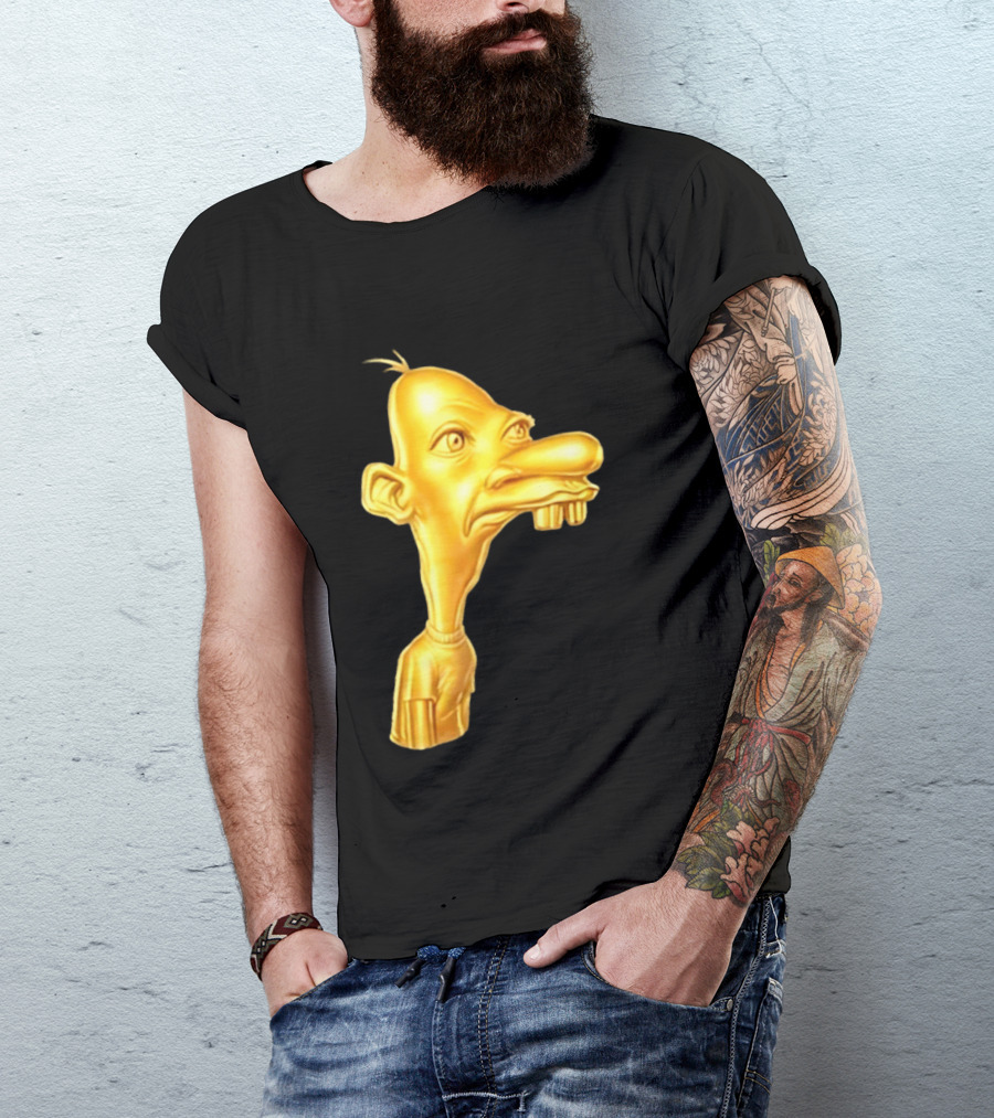 Neegy Meme Cartoon Golden Head T-Shirt