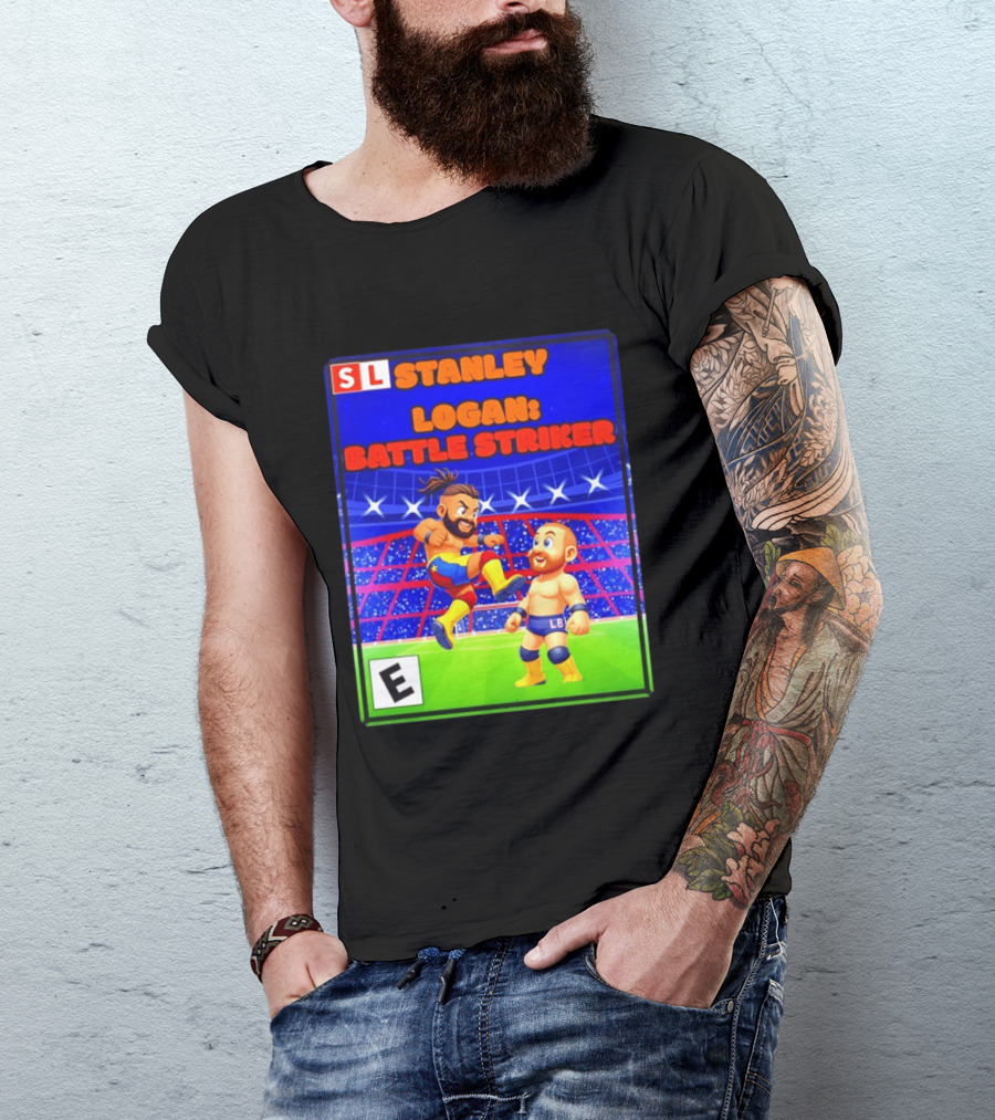 Stanley Logan Battle Striker Wrestling Game Cover T-Shirt