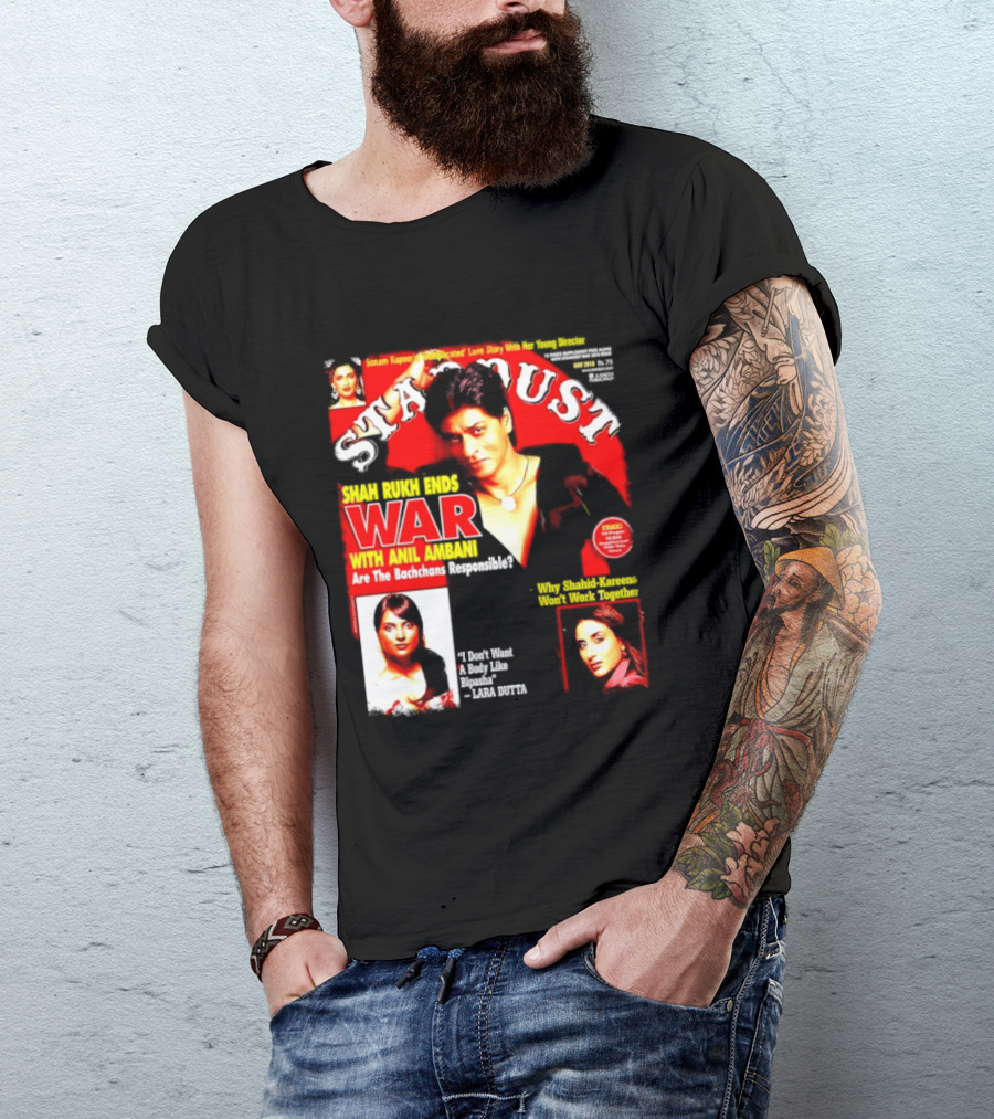 Stardust Magazine May 2010 Shah Rukh Khan Anil Ambani War Are Bachchans Responsible Sonam Kapoor Lara Dutta Interview T-Shirt