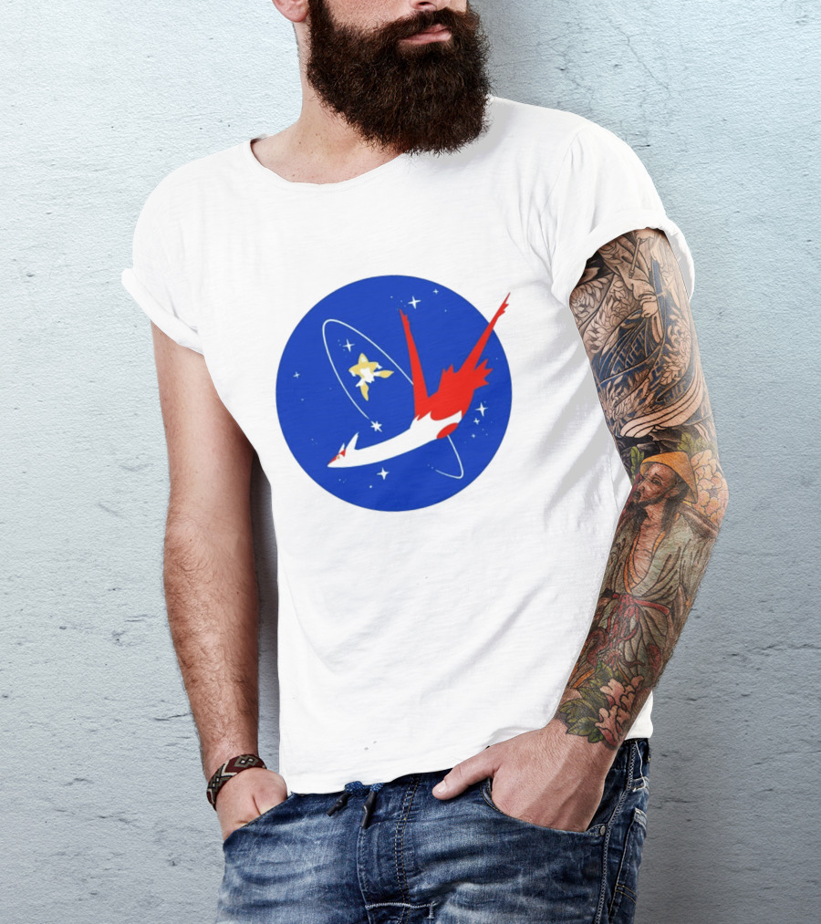 Latias Jirachi Cosmic Voyage In Space T-Shirt