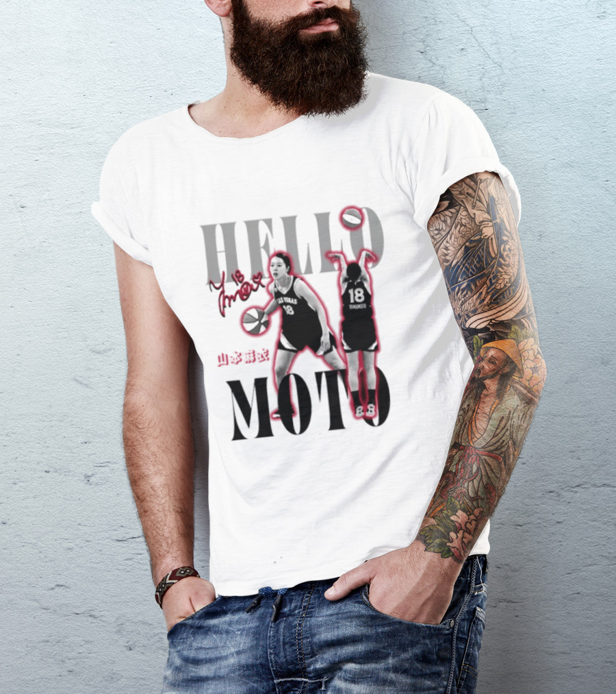 Hello Moto Mai Yamamoto Las Vegas No 18 Basketball T-Shirt