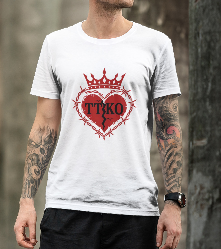 TTKO Broken Heart Crown Barbed Wire T-Shirt