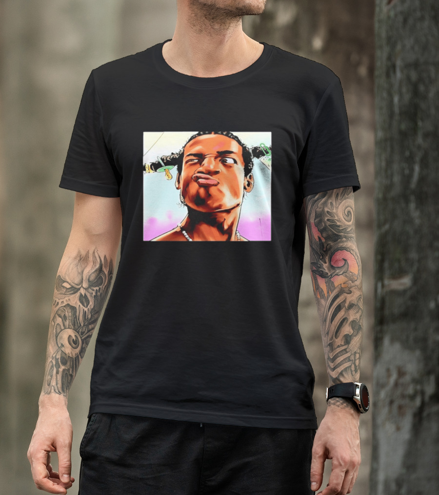 ASAP Rocky Hip Hop Rap Mob Pouty Face Meme T-Shirt
