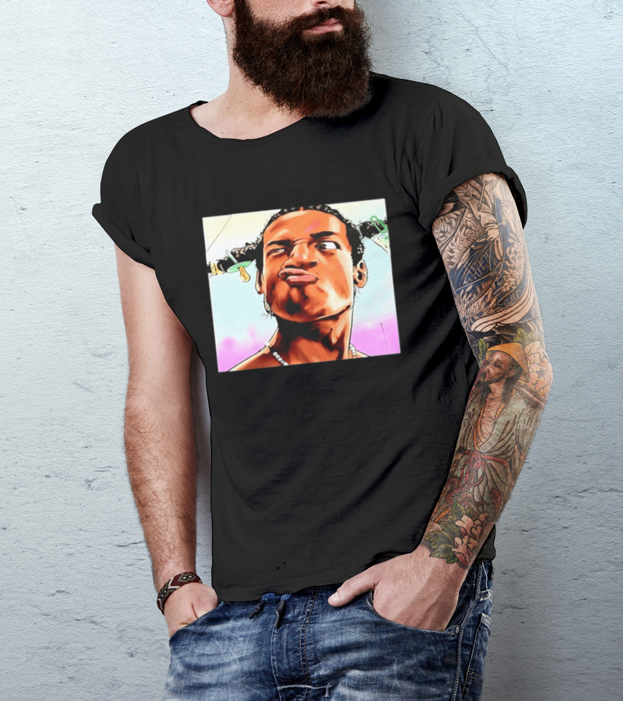 ASAP Rocky Hip Hop Rap Mob Pouty Face Meme T-Shirt