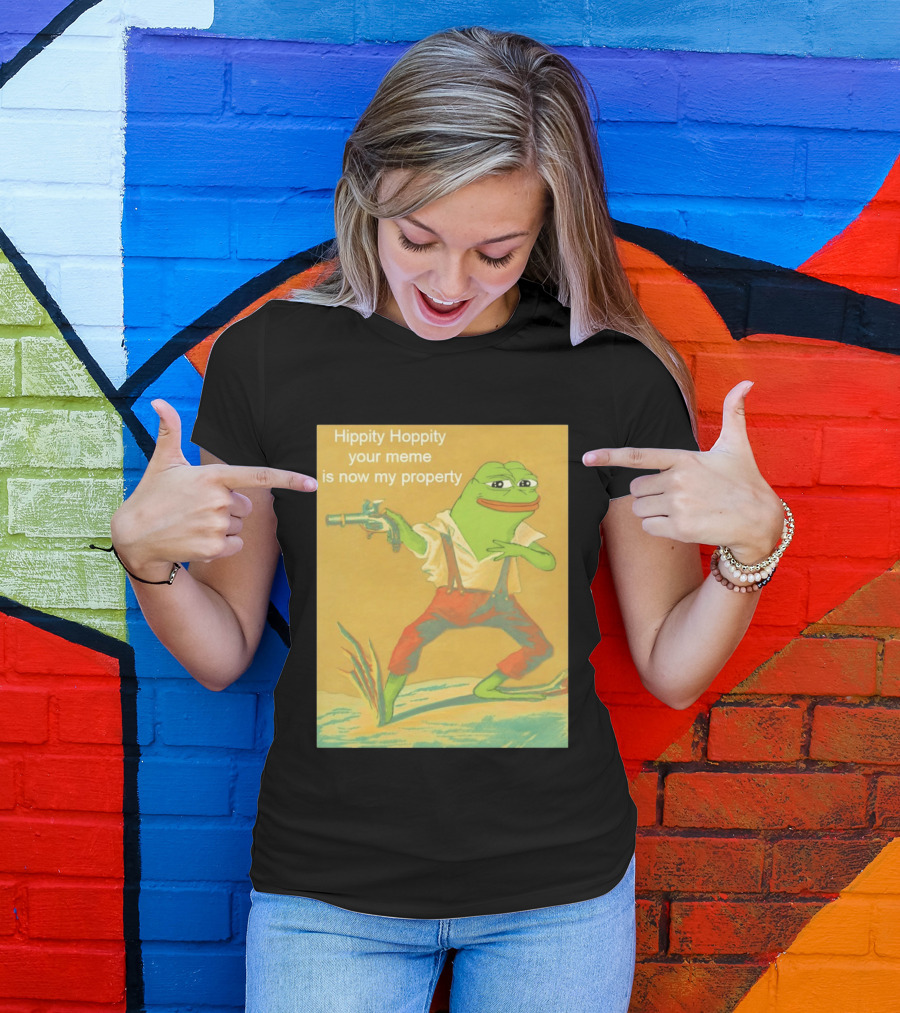 Hippity Hoppity Meme Property Pepe Frog Nostalgia Humor T-Shirt